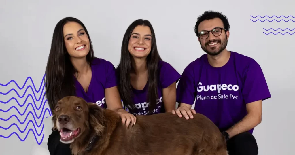 Trio fundador da Guapeco: Julia, Martha e Thiago.