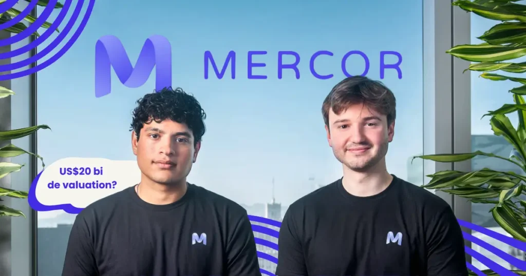 Founders da Mercor. Possível valuation de 20bi de dólares.