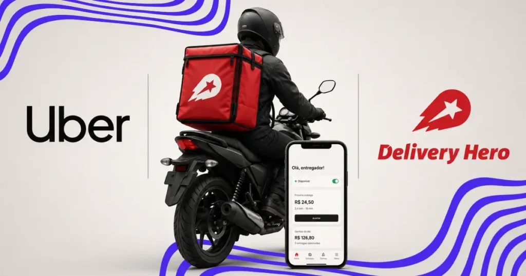 Uber e Delivery Hero fecham acordo.